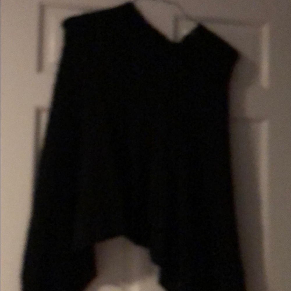 Top it Off  Black Sweater Poncho